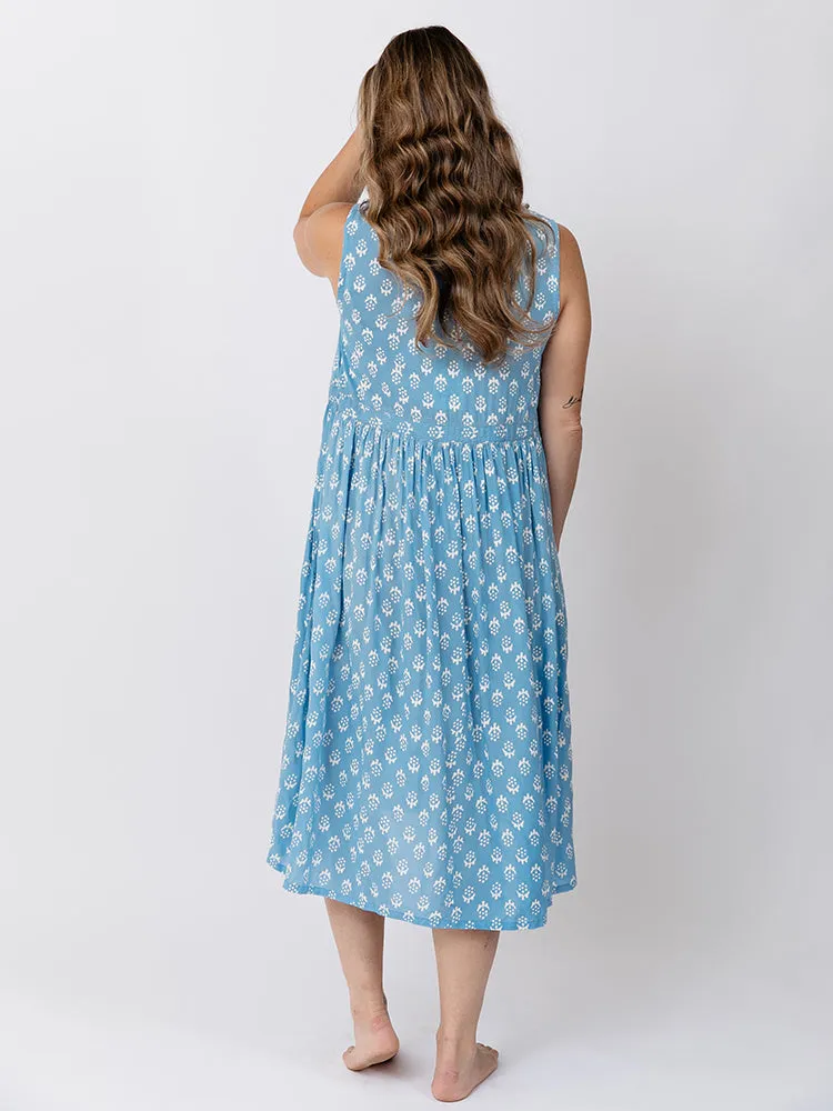 Melody Midi Dress - Cornflower Blossom