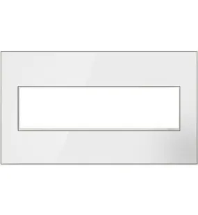 Mirror White, 4-Gang Wall Plate