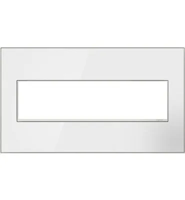 Mirror White, 4-Gang Wall Plate