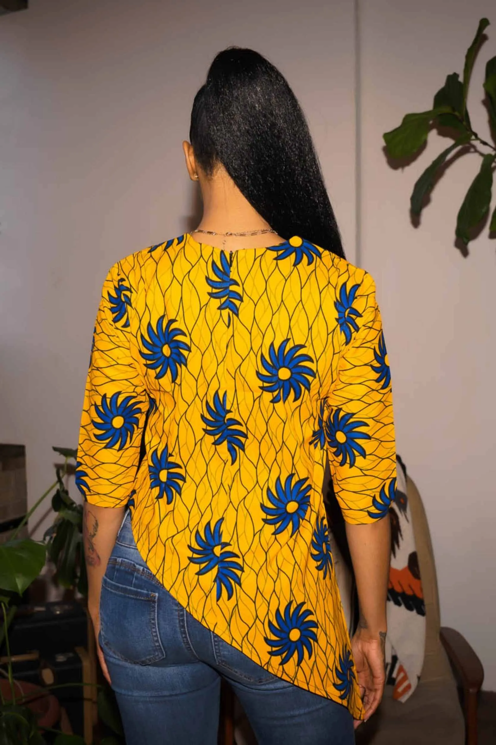 MONIQUE AFRICAN PRINT WOMEN'S TOP