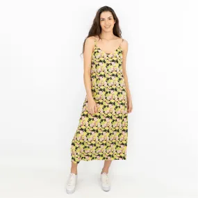 Next Floral Green Sleeveless Spaghetti Strap Midi Sun Dress