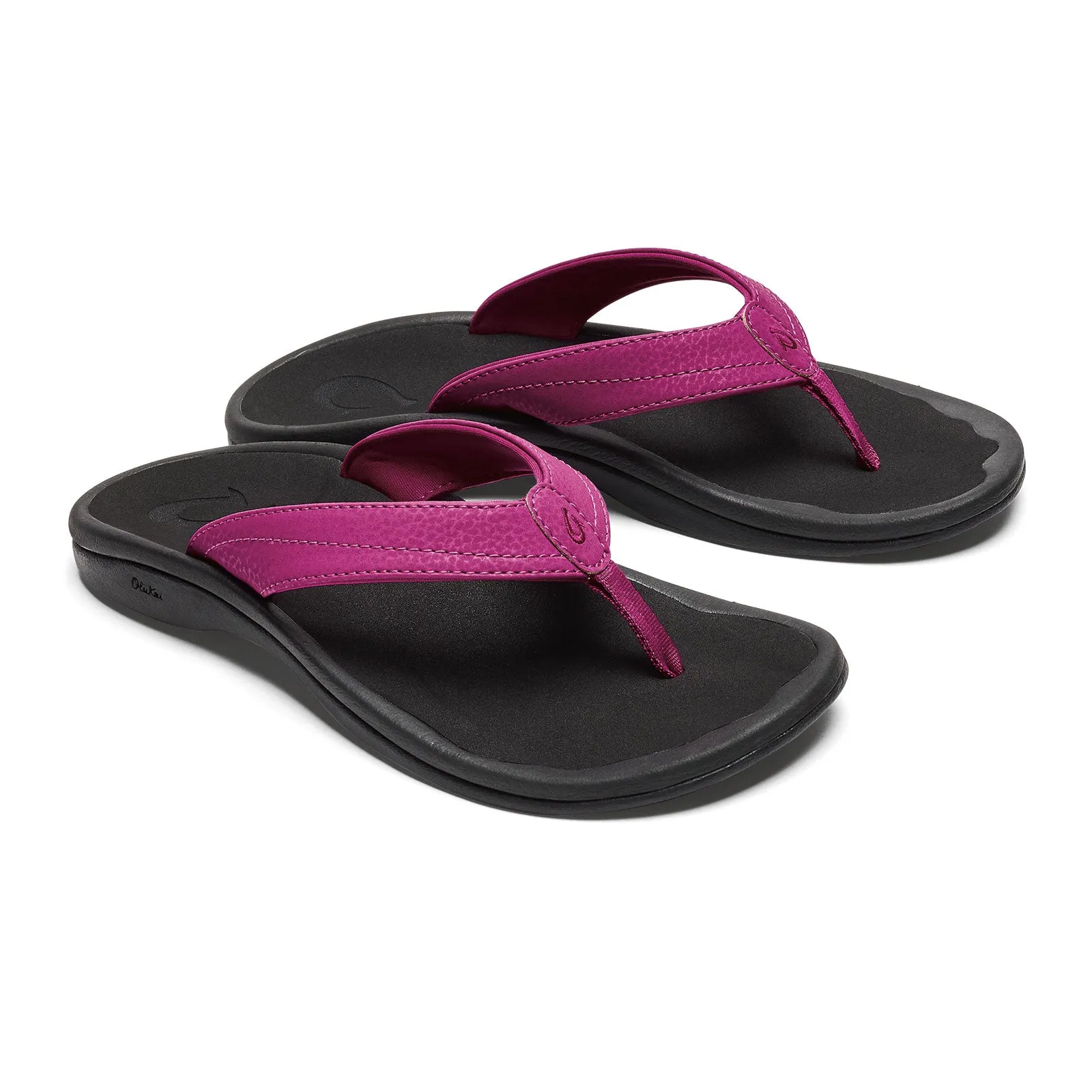 OluKai 'Ohana Sandal (Women) - Orchid Flower/Black