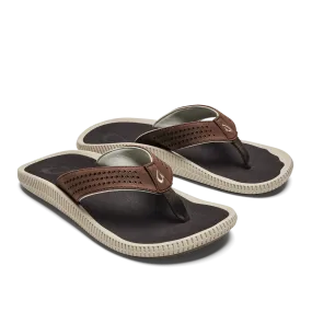 OluKai Ulele Mens Sandals -Dark Wood