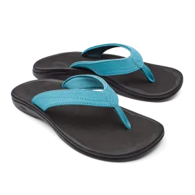 OluKai Women's 'Ohana Sandal / Blue Mist / Black