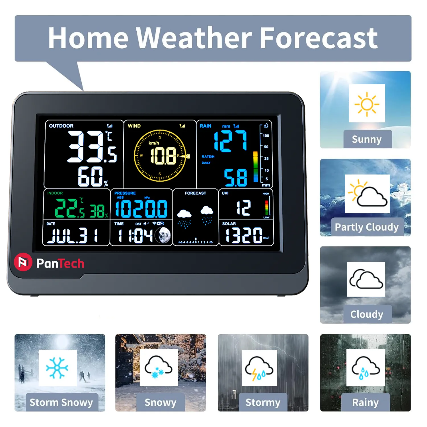 PanTech Weather Station Wireless Australia-Gen 3 IoT- Indoor Outdoor Monitoring-PT-WS3900- AU Stock