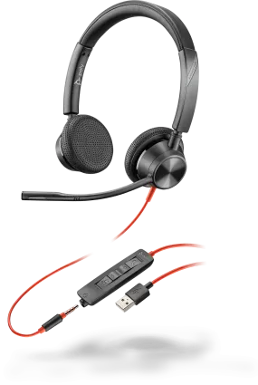 Poly (Plantronics) Blackwire 3325 USB Headset (2 Years Manufacture Local Warranty In Singapore)- While Stock Last