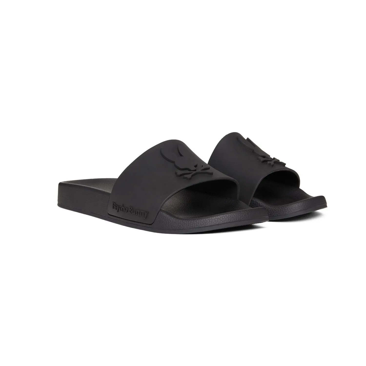 Psycho Bunny Bunny Logo Slides - Black