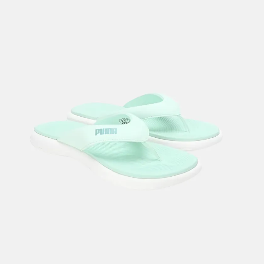 Puma Royalcat Softride Lumina Women's Slipper - Warm White/Minty Burst