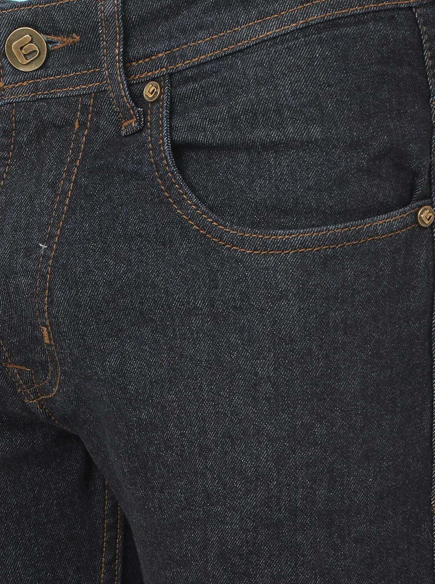 Raw Blue Solid Narrow Fit Jeans | Greenfibre