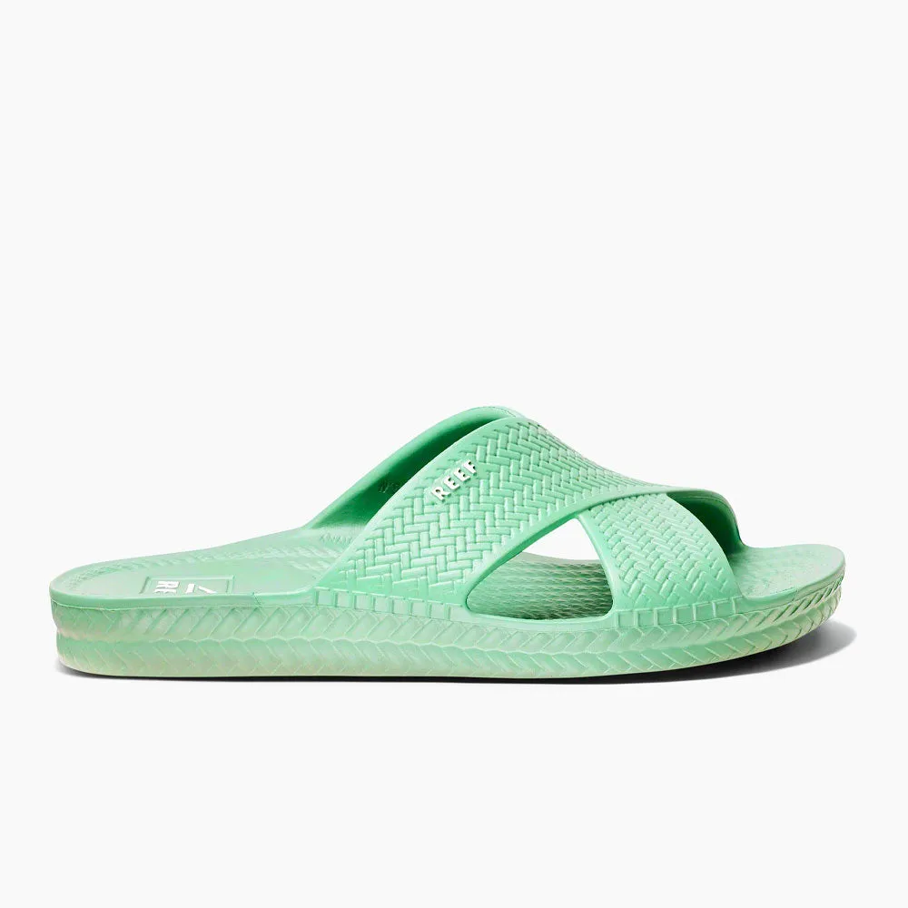 Reef Womens Water X Sliders - Neon Teal