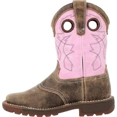 Rocky Big Kids - 8" Legacy 32 Waterproof Western Boot - Pink Brown