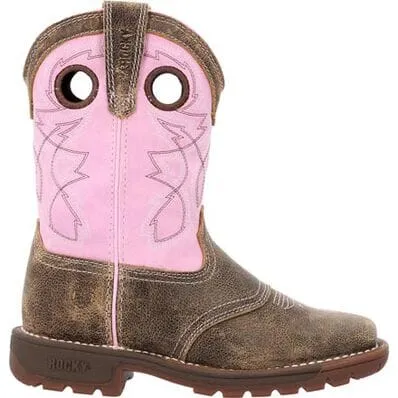 Rocky Big Kids - 8" Legacy 32 Waterproof Western Boot - Pink Brown