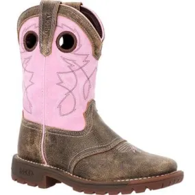 Rocky Big Kids - 8" Legacy 32 Waterproof Western Boot - Pink Brown