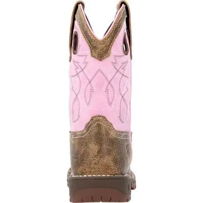 Rocky Big Kids - 8" Legacy 32 Waterproof Western Boot - Pink Brown