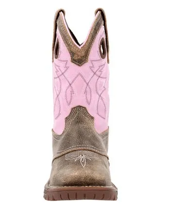 Rocky Children’s & Youth Legacy 32 Pink & Brown 8" Waterproof Western Boots RKW0408C; RWW0408Y