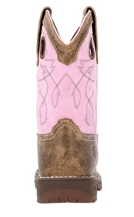 Rocky Children’s & Youth Legacy 32 Pink & Brown 8" Waterproof Western Boots RKW0408C; RWW0408Y