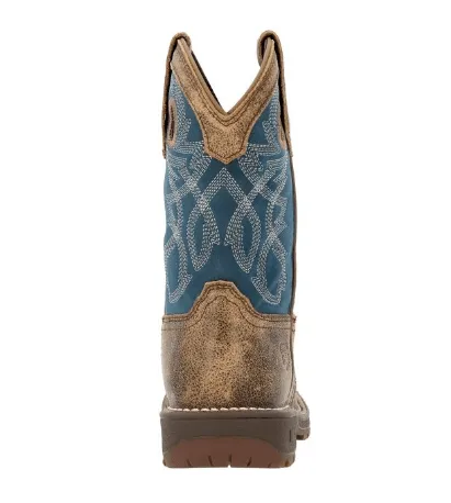 Rocky Children’s & Youth Legacy 32 Slate Blue & Brown 8" Waterproof Western Boots RKW0409C; RWW0409Y