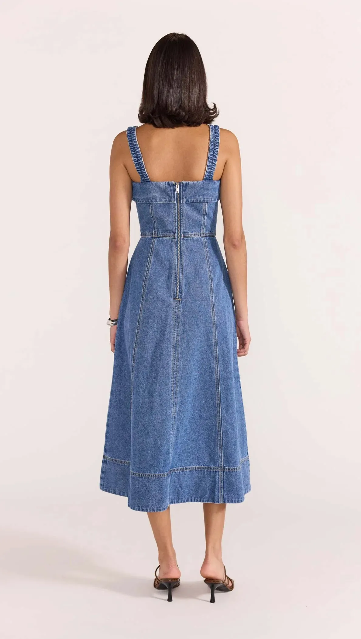 STAPLE THE LABEL Tate Denim Midi Dress