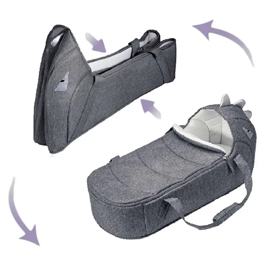 Sunveno Foldable Travel Carry Cot (Grey)