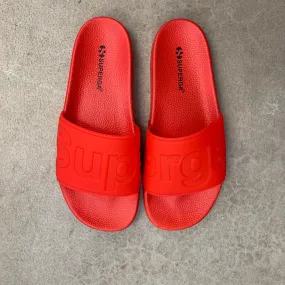 SUPERGA LOGO POOL SLIDE IN RED