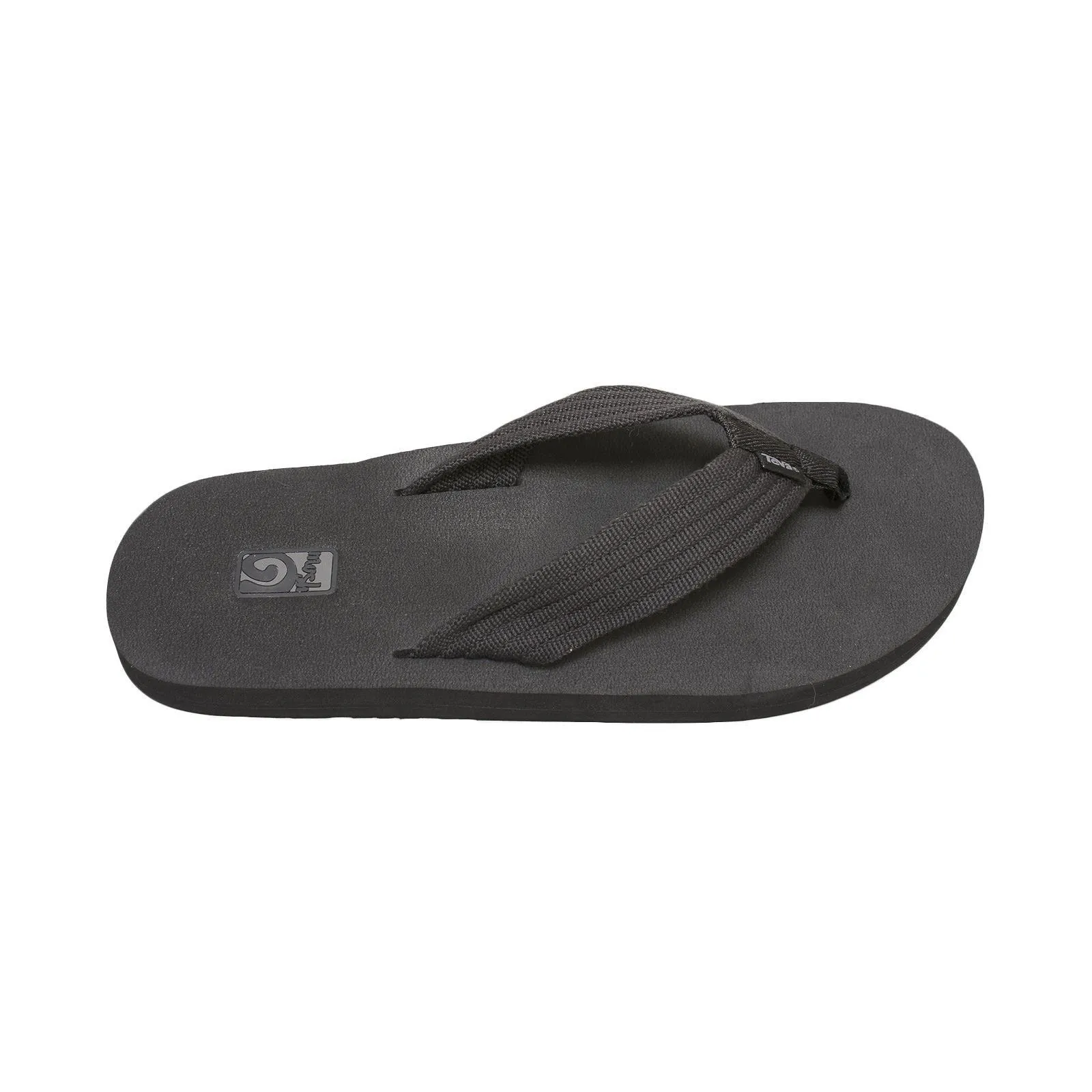 Teva Mush II Canvas Levels Black Flip Flops - Men's