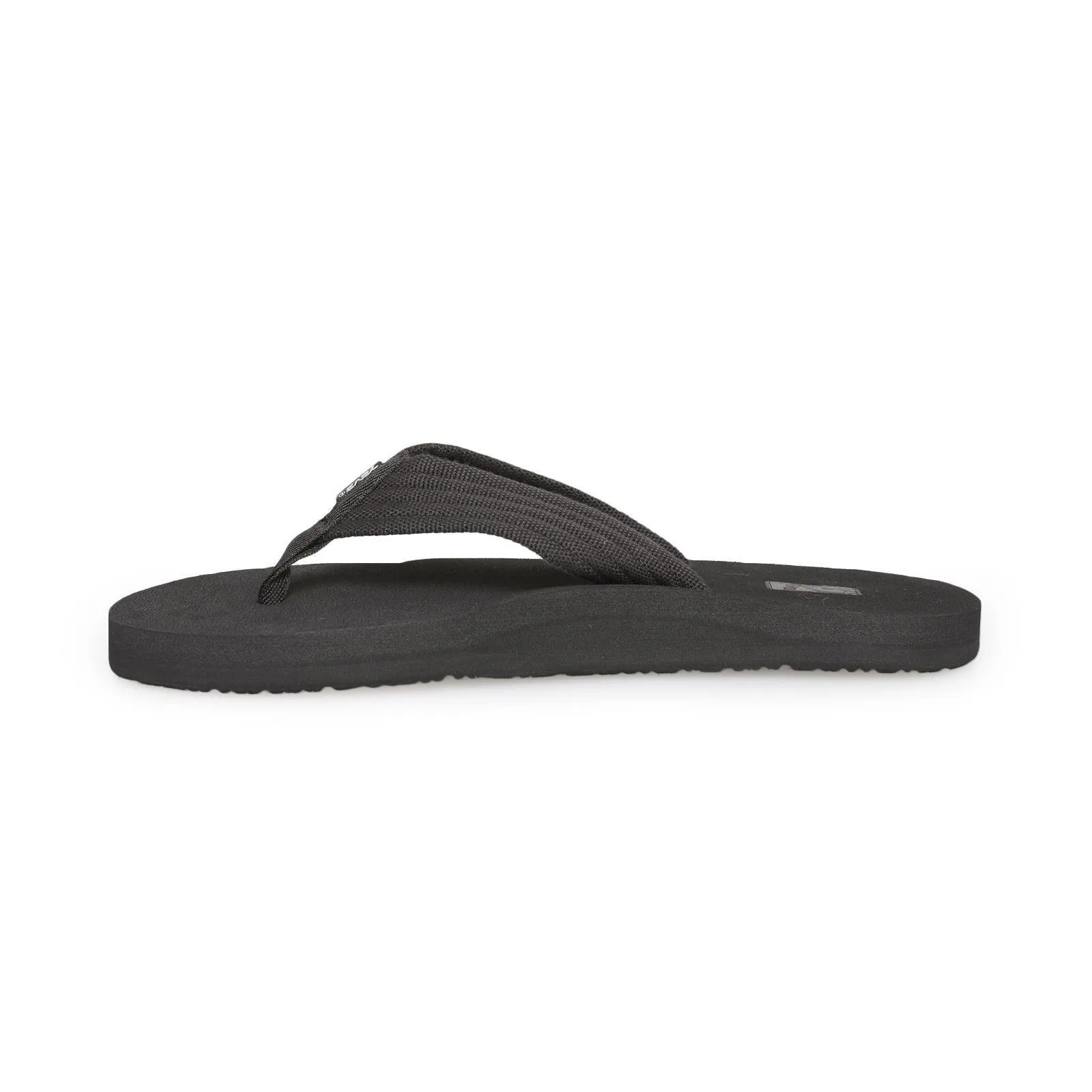 Teva Mush II Canvas Levels Black Flip Flops - Men's