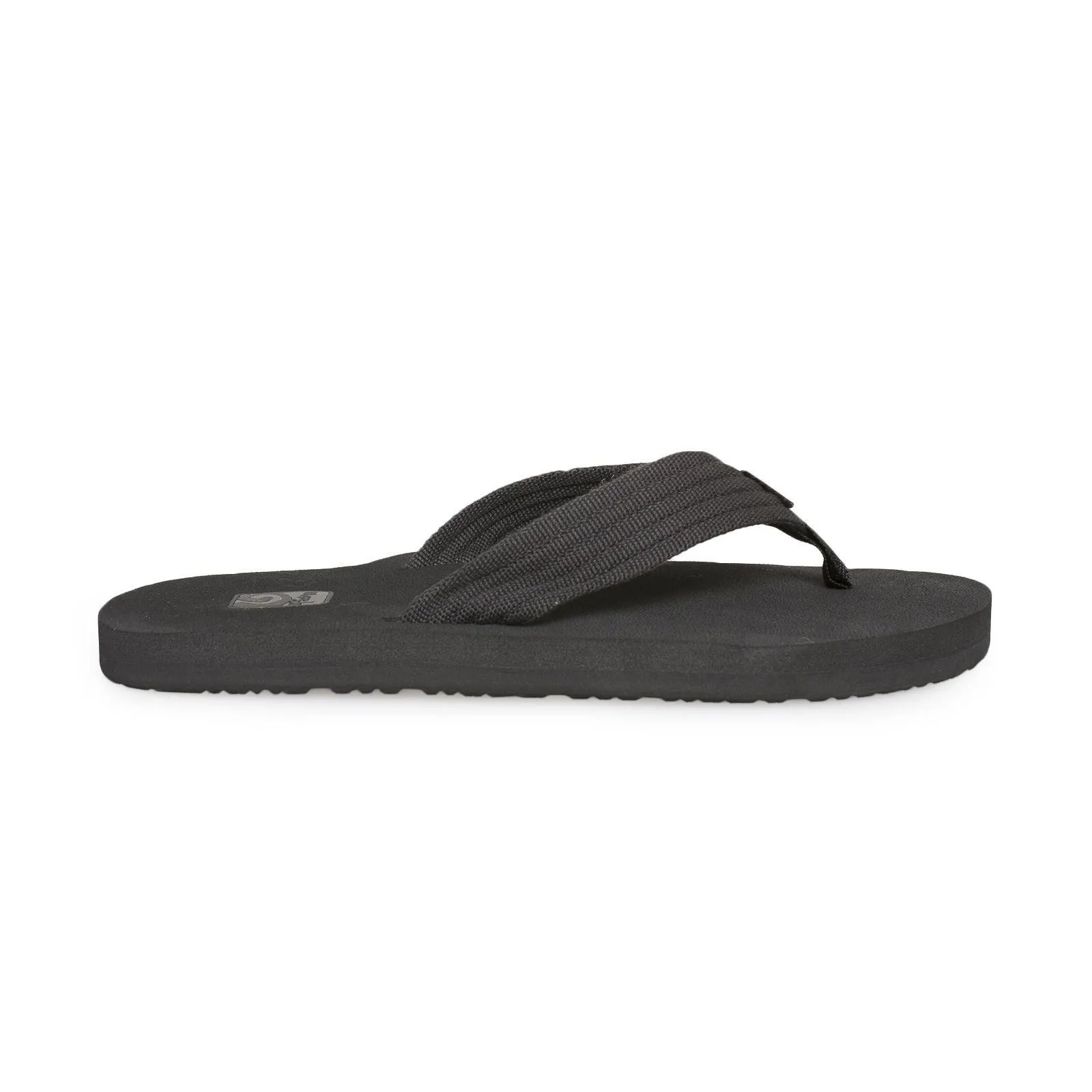 Teva Mush II Canvas Levels Black Flip Flops - Men's