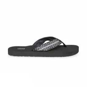 Teva Mush II Tartan Black Flip Flops