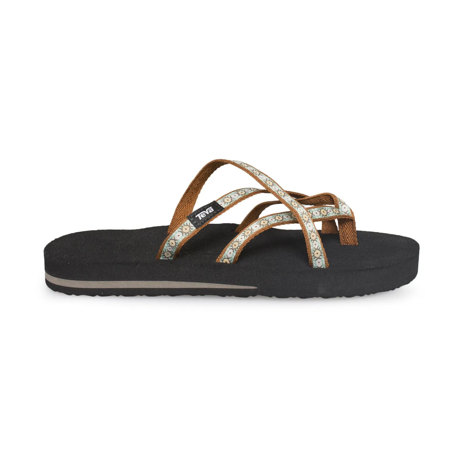 Teva Olowahu Lola Brown / Mint Flip Flops