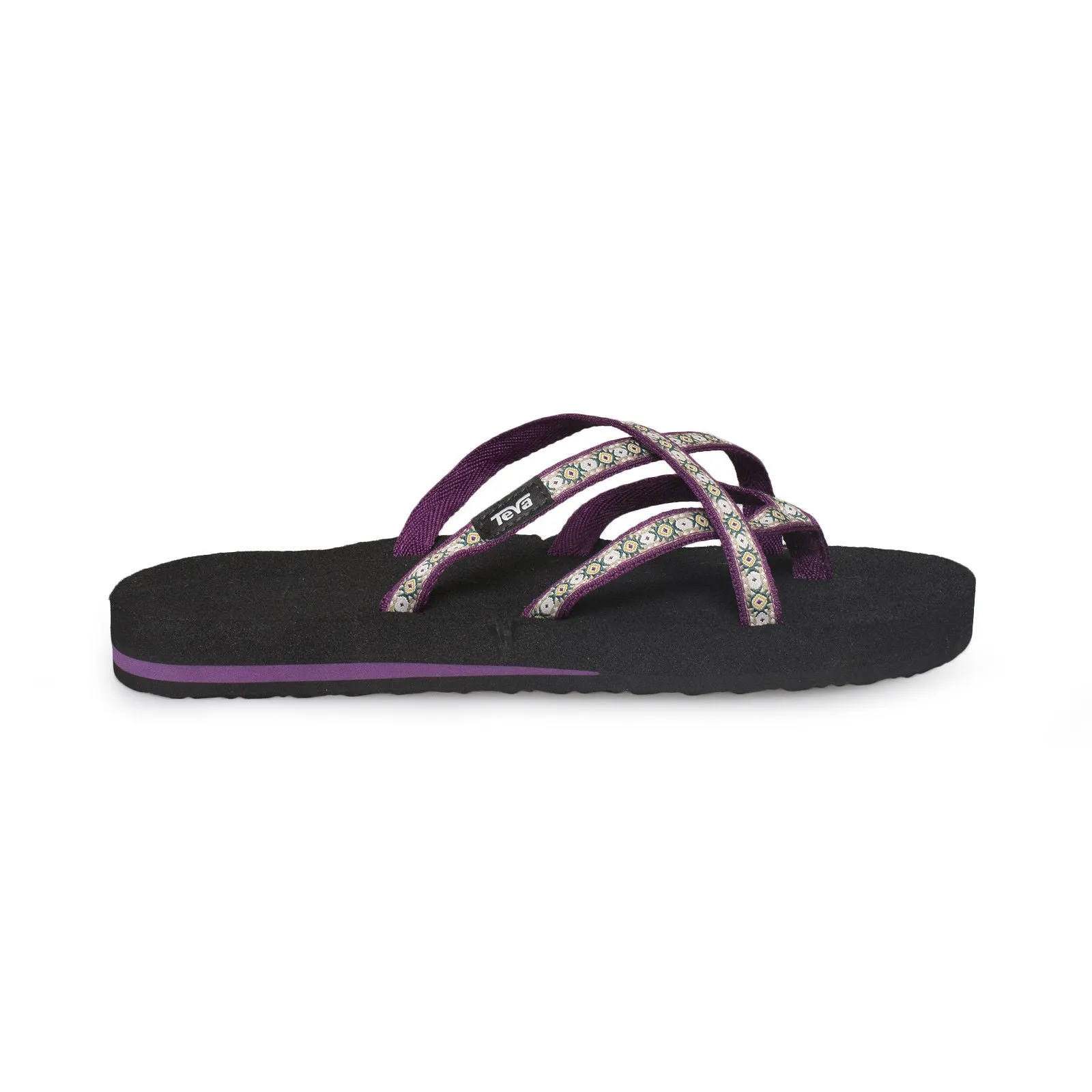 Teva Olowahu Lola Dark Purple Flip Flops