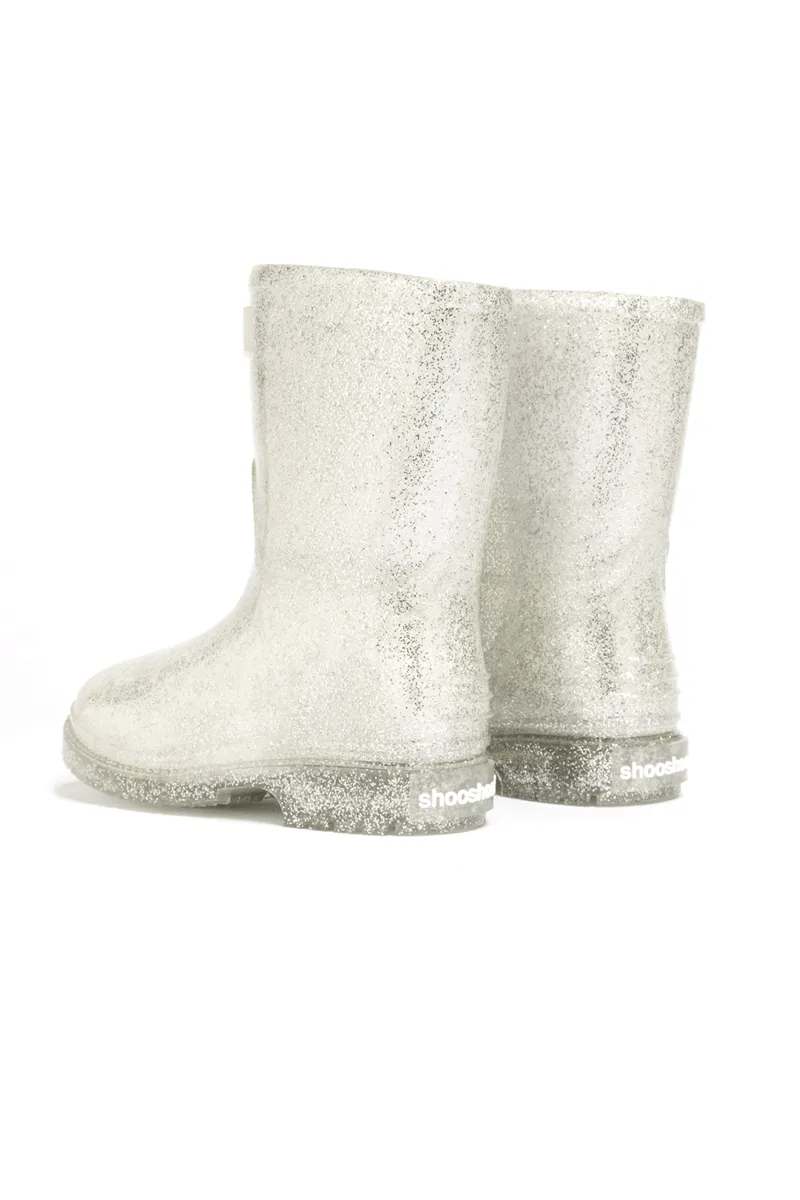 The Glitz Rainboot - Silver Glitter