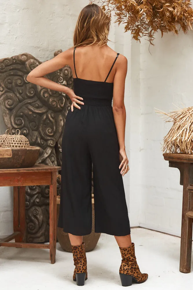 Thrill Of The Chase Jumpsuit Black