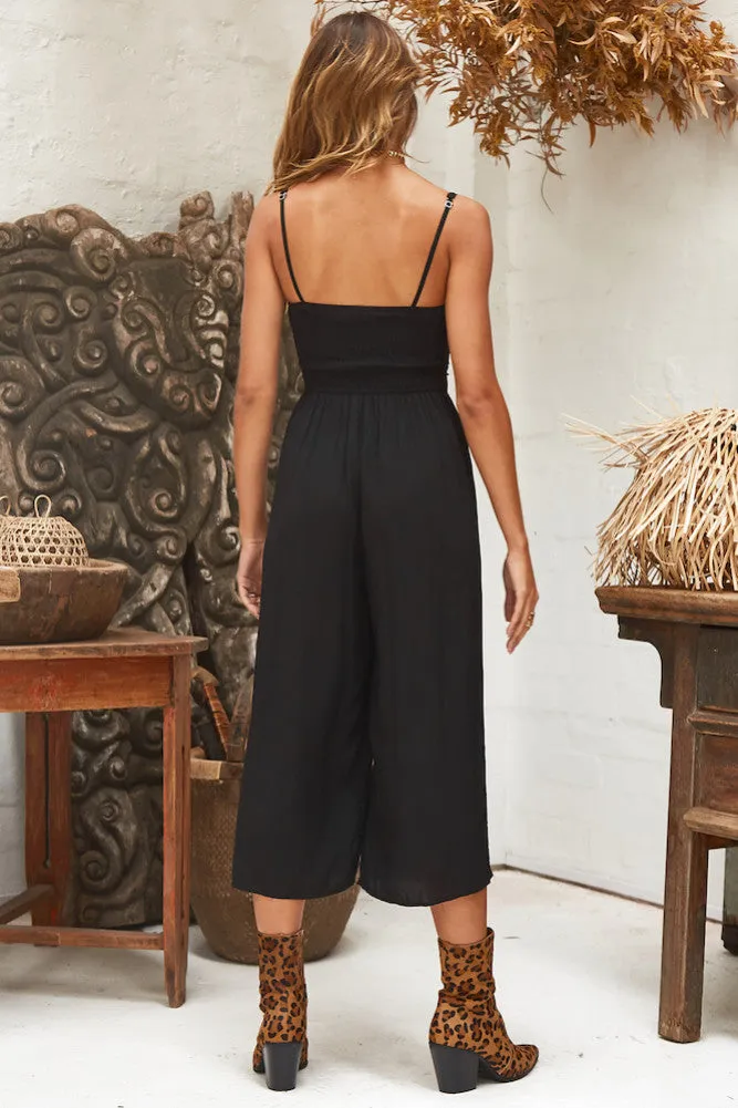 Thrill Of The Chase Jumpsuit Black