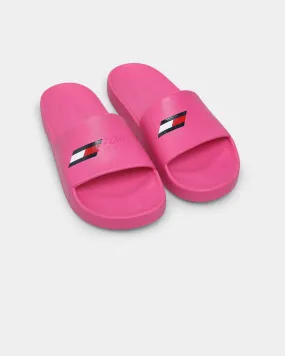 Tommy Jeans Women's Sport Pool Slides Hot Magenta