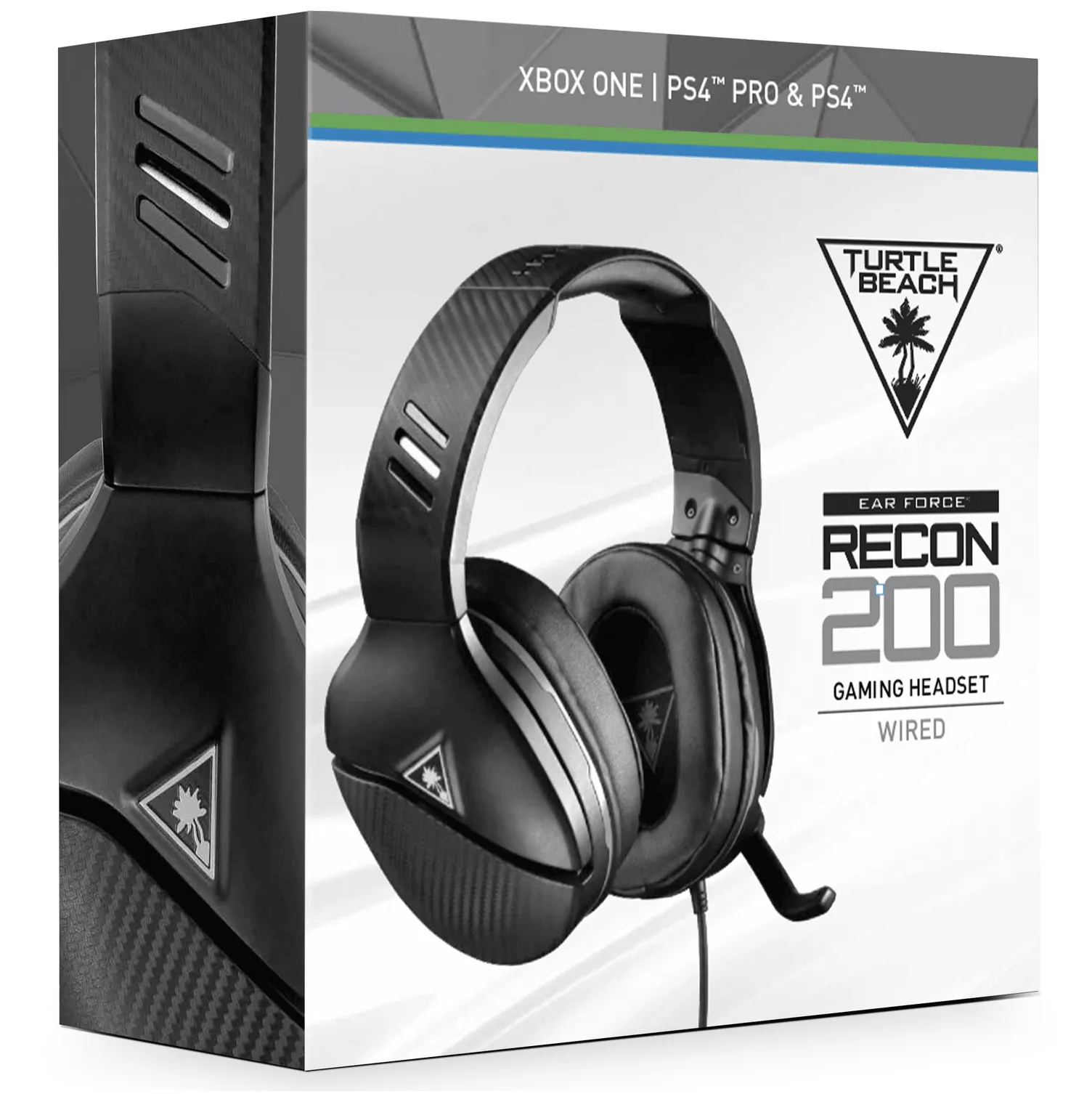 Turtle Beach Recon 200 Universal Headset Headphones Microphone XBOX PS4 PS5 Black