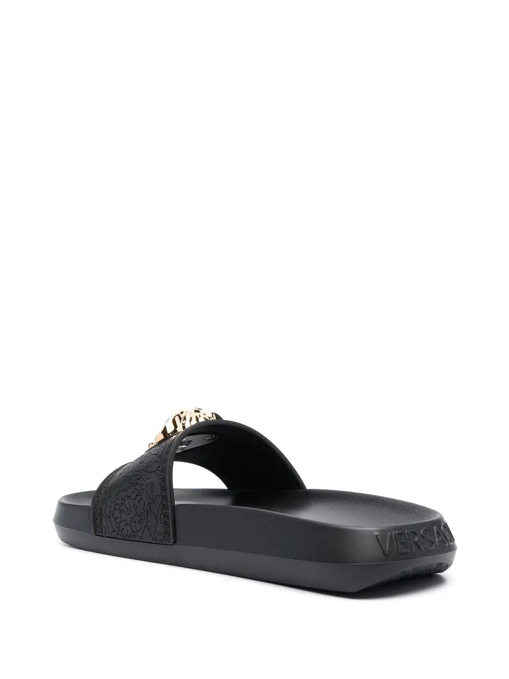 Versace Black Palazzo Pool Slides