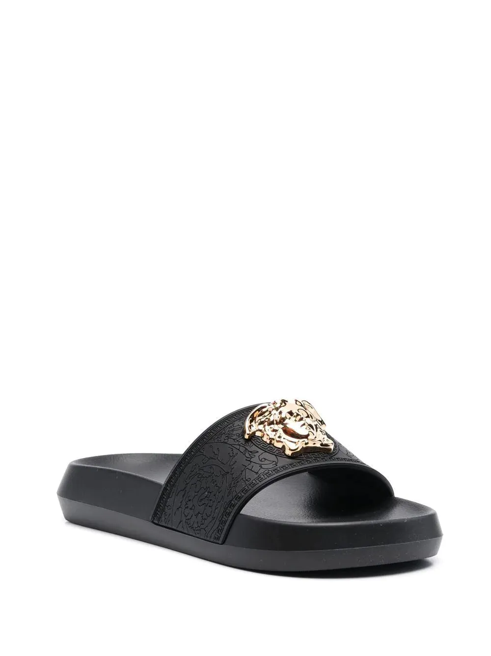 Versace Black Palazzo Pool Slides