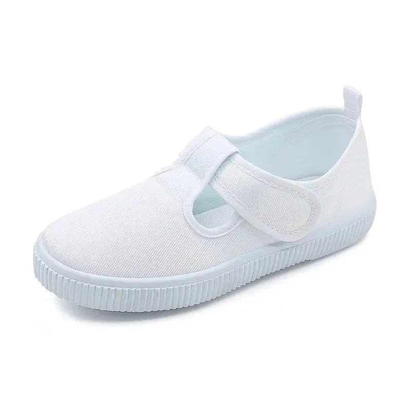 White Canvas Shoes For Baby Boys Girls Casual Shoes Children Cute Soft Sole Walking Shoes Toddler Kids Footwear