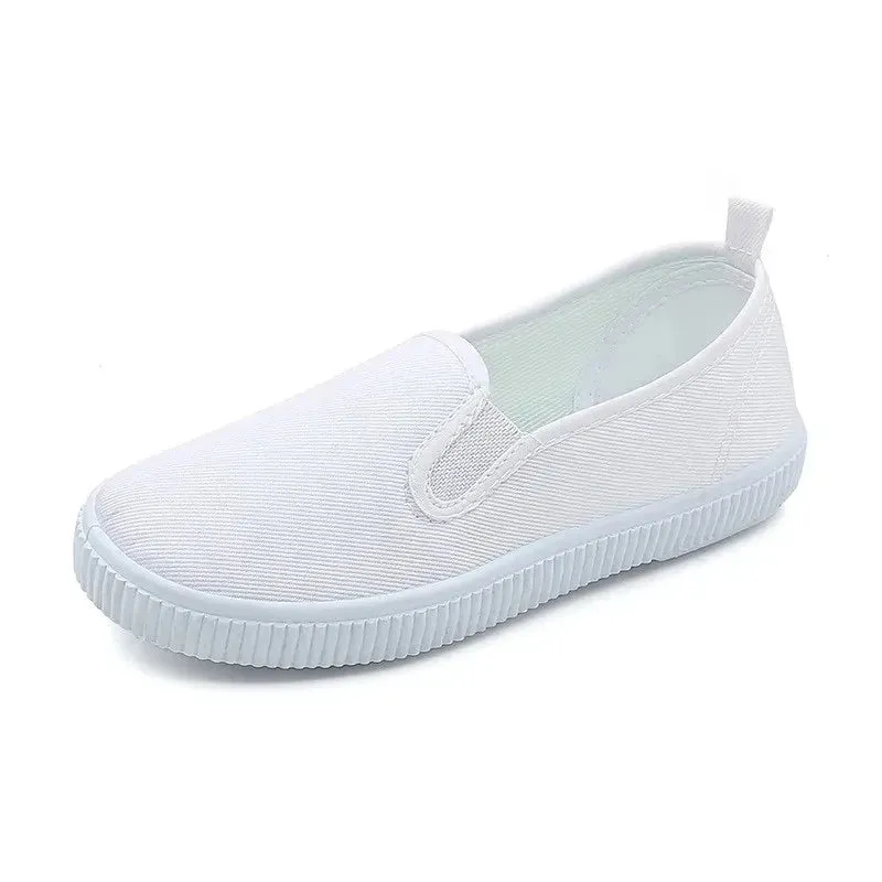 White Canvas Shoes For Baby Boys Girls Casual Shoes Children Cute Soft Sole Walking Shoes Toddler Kids Footwear