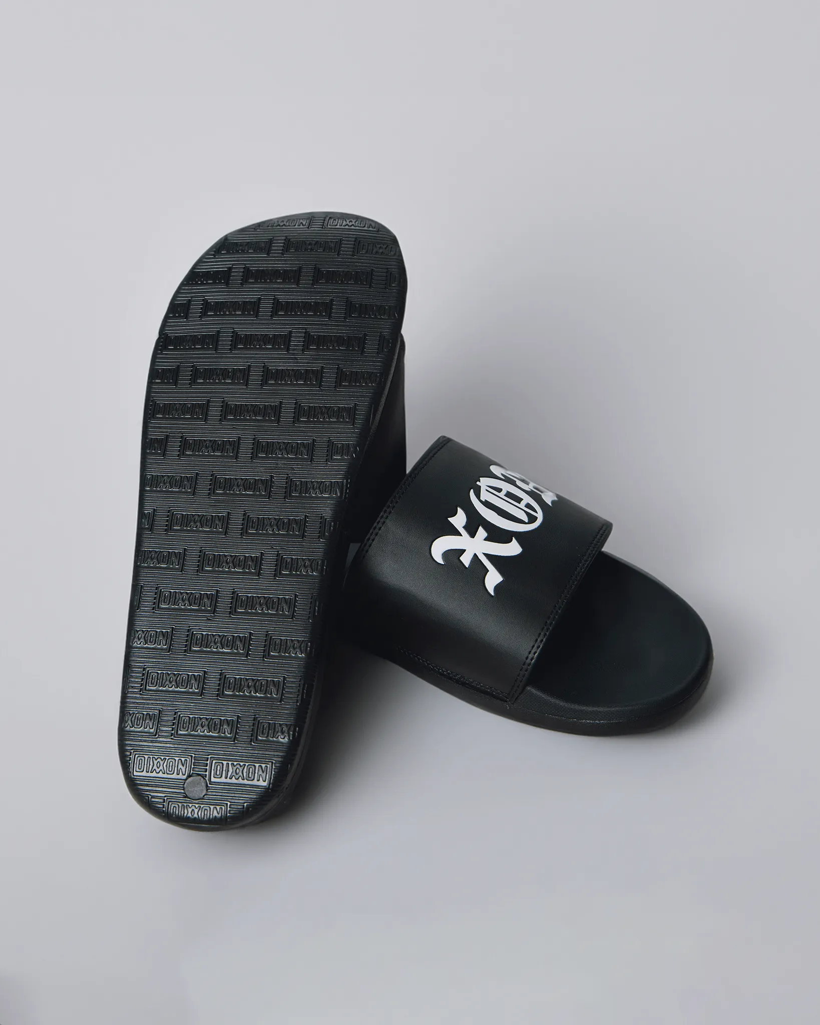 White Central Slides - Black