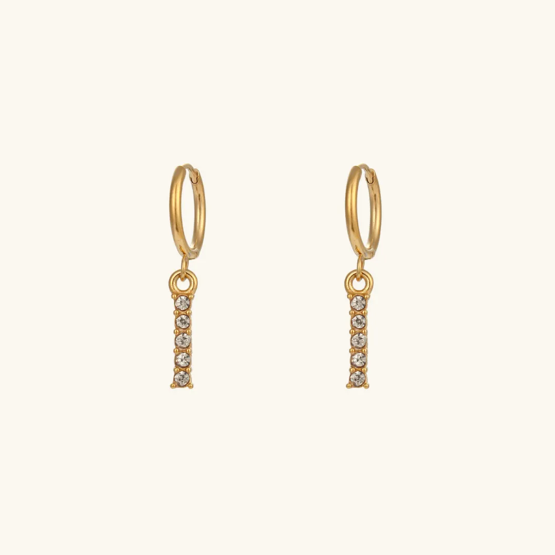 Wilhemina Initial Letter Earrings